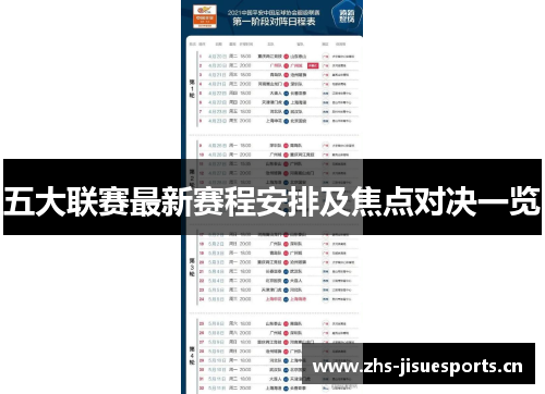 五大联赛最新赛程安排及焦点对决一览